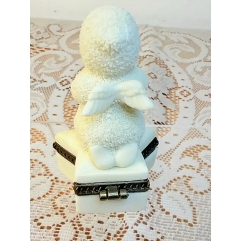 Department 56 Sweet Dreams Star Angel Jewelry Box, White, Lidded Ceramic/Metal